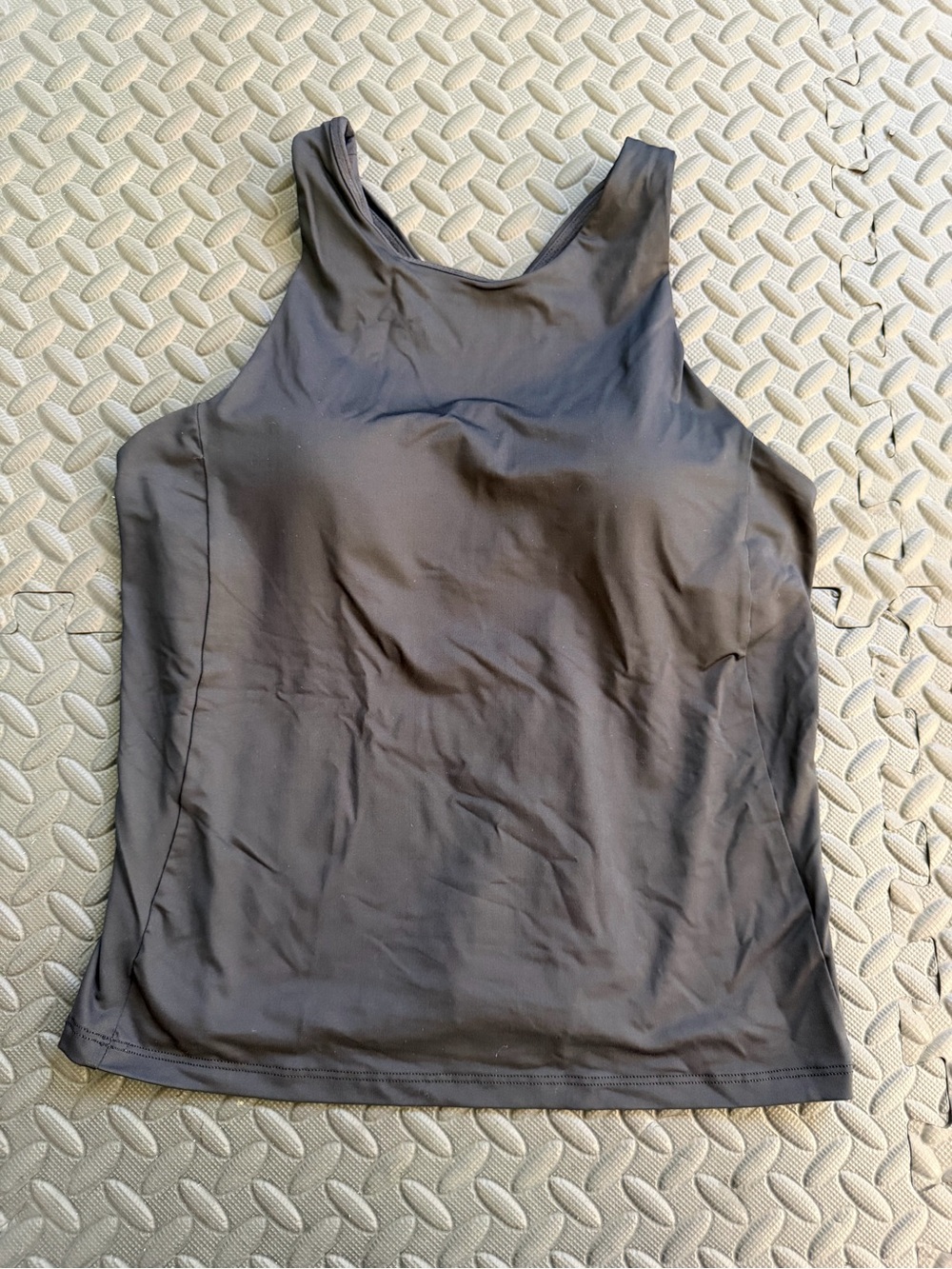 Women’s Black Athletic Tank Top with Built In Bra